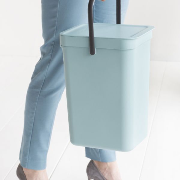 Ведро для мусора Brabantia SORT&GO 12 л цвет мятный 