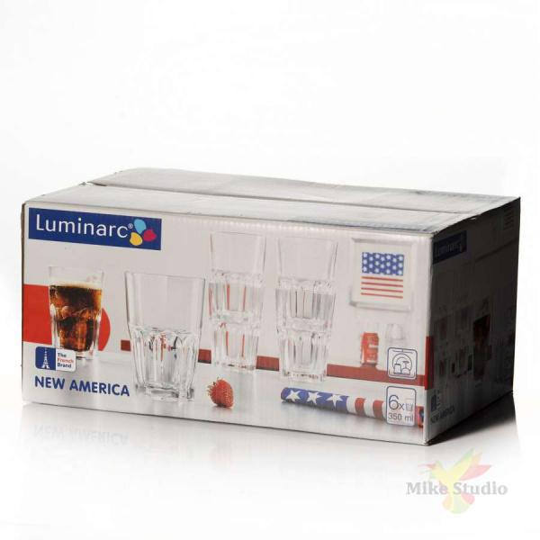 Набор стаканов НОВАЯ АМЕРИКА 6шт 350мл высокие LUMINARC