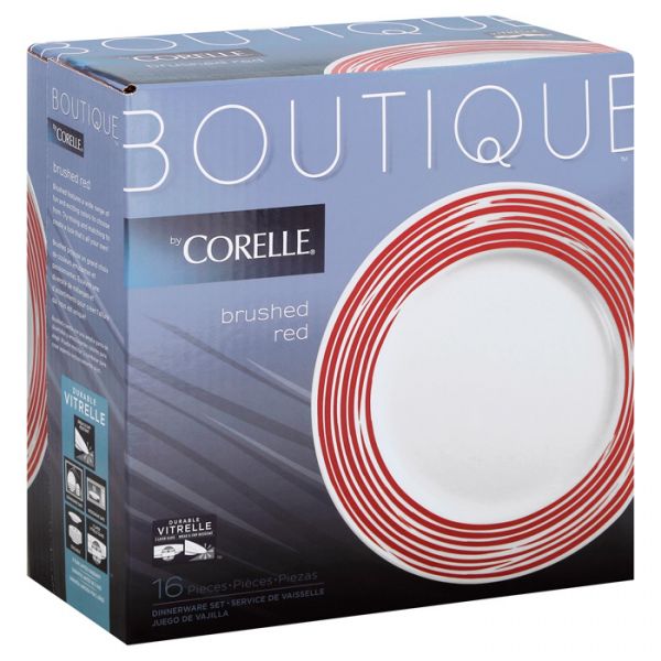 Набор посуды Brushed Red 16 предметов CORELLE 