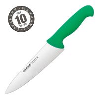 Нож поварской ARCOS «Cерия 2900» 20 см зеленая рукоять 
