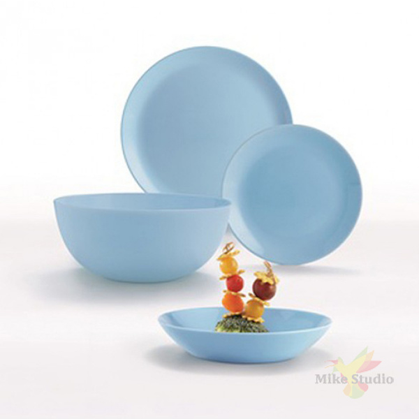 Тарелка обеденная ДИВАЛИ ЛАЙТ БЛЮ 25см LUMINARC