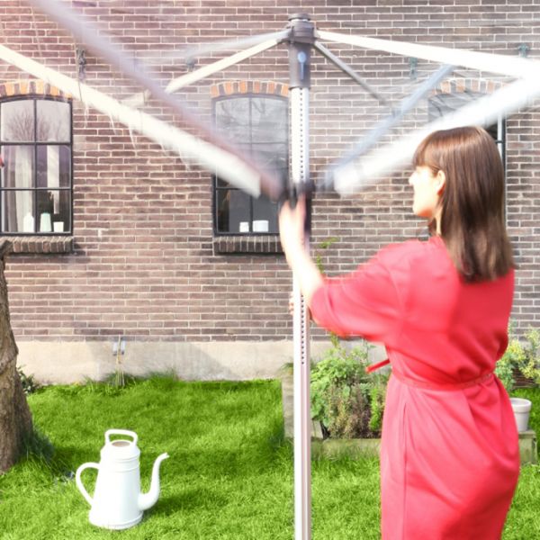 Уличная сушилка Brabantia Lift-O-Matic Advance (60 м навески) с чехлом и мешком для прищепок 