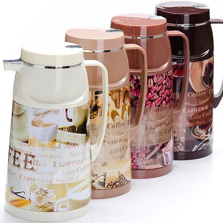 Термос 1 л разных расцветок корпус из металла стеклянной крышкой Mayer&Boch 