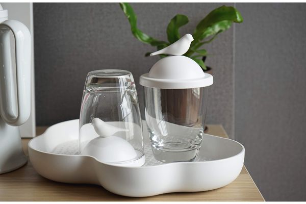 Чашка с крышкой Sparrow белая