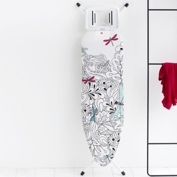 Гладильная доска Brabantia 124x38 см с подставкой для парового утюга цвет белый 