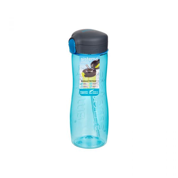 Бутылка для воды SISTEMA с трубочкой тритан 800 мл 