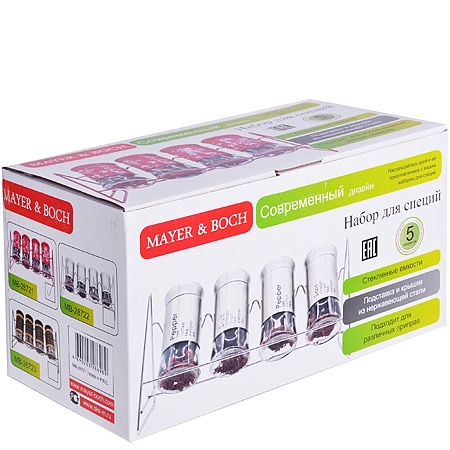 Набор для специй Mayer&Boch 5 предметов 100 мл цвет красный 