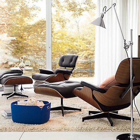 Пуф Eames Lounge 65x41x55 см walnut/brown ROOMERS