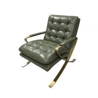 Кресло ROOMERS 79x64x87 см Green/gold