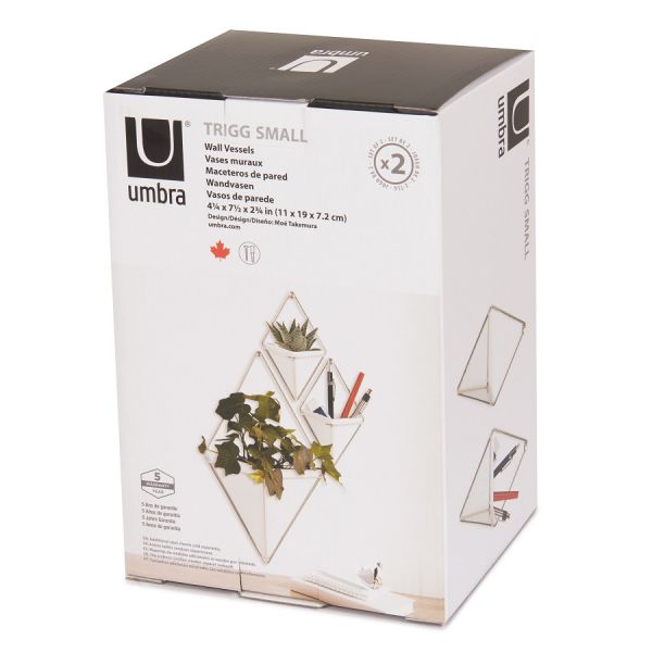 Декор для стен TRIGG 2 шт маленький белый