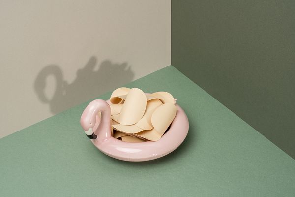 Миска сервировочная керамическая Floatie Flamingo