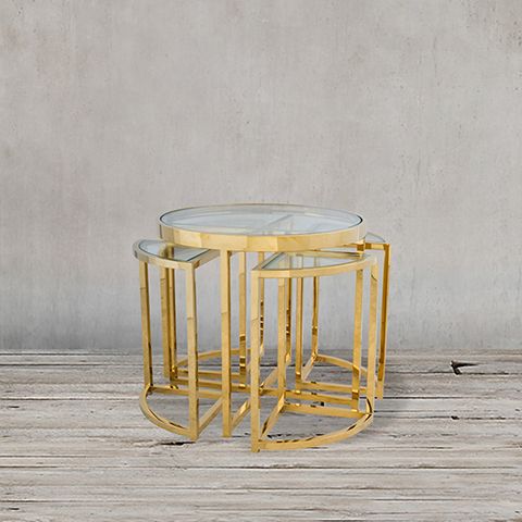Стол приставной 60x55x60 см matte gold ROOMERS