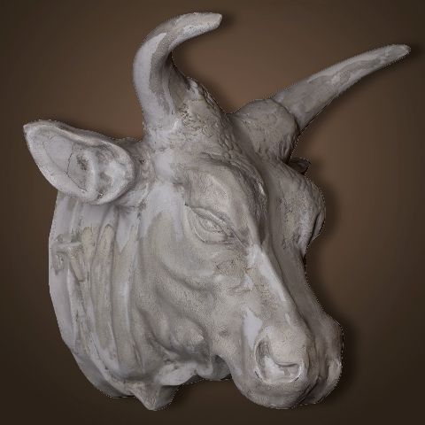 Декор ROOMERS «Голова быка» цвет серый 