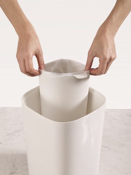 Контейнер мусорный Split™ для ванной комнаты бело-серый