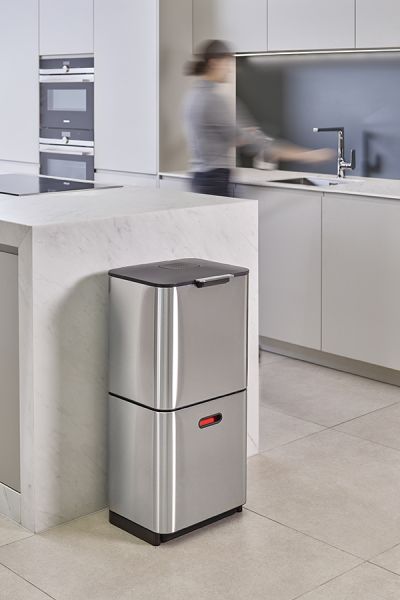 Контейнер для мусора с двумя баками Totem Max 60 л нержавеющая сталь