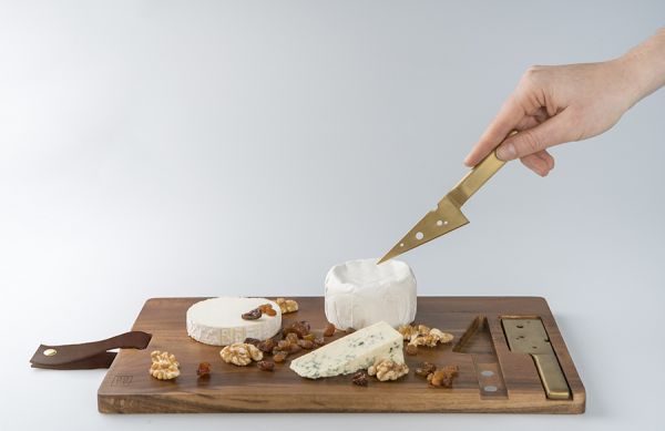 Доска для нарезки сыра + 2 ножа Cheeseporn