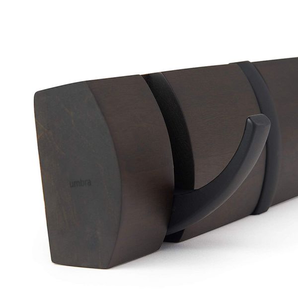 Вешалка Flip настенная горизонтальная 8 крючков орех