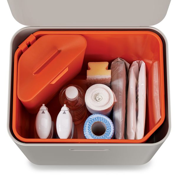 Контейнер для мусора с двумя баками Totem Max 60 л белый