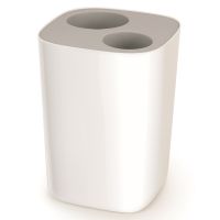 Контейнер мусорный Split™ для ванной комнаты бело-серый