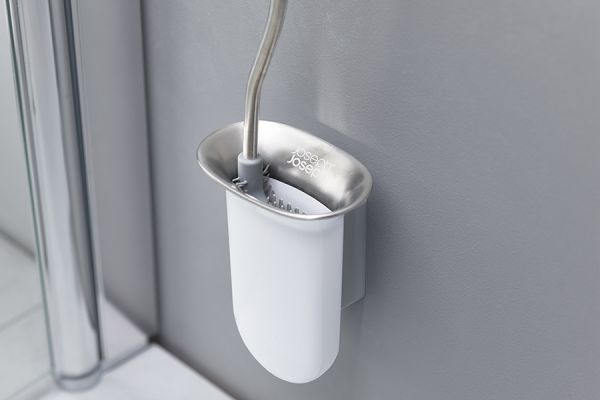 Ёршик для унитаза подвесной Flex Steel белый