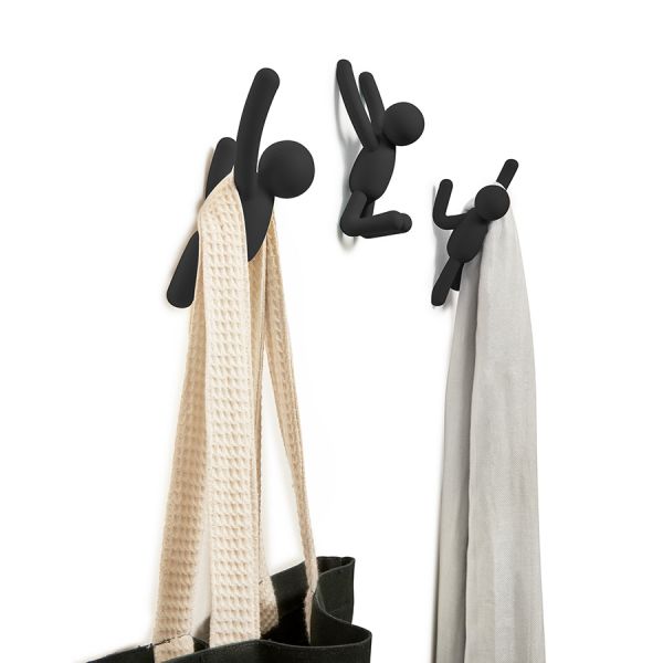 Вешалки-крючки Buddy 3 шт черные