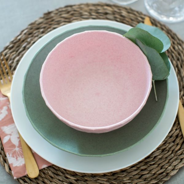 Тарелка суповая CLUB Organic 22 см розовая