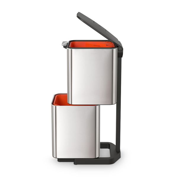 Контейнер для мусора с двумя баками Totem Max 60 л нержавеющая сталь
