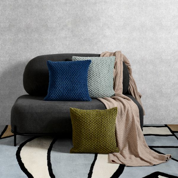 Покрывало из хлопка бежевого цвета с вафельным рисунком из коллекции Ethnic 230х250 см