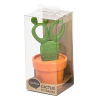 Ножницы Cactus с держателем оранжевые с зеленым