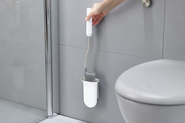 Ёршик для унитаза подвесной Flex Steel белый