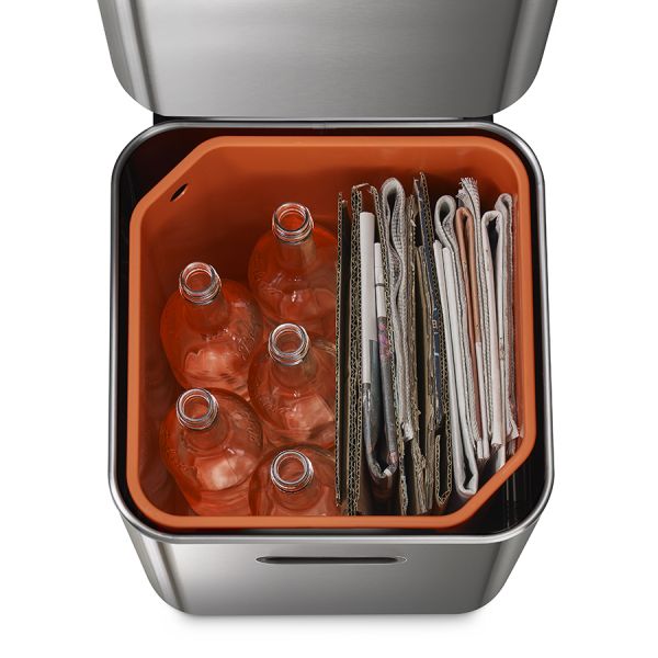 Контейнер для мусора с двумя баками Totem Compact 40 л нержавеющая сталь