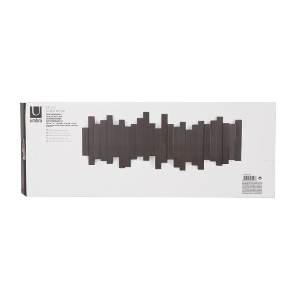 Вешалка Sticks настенная черная