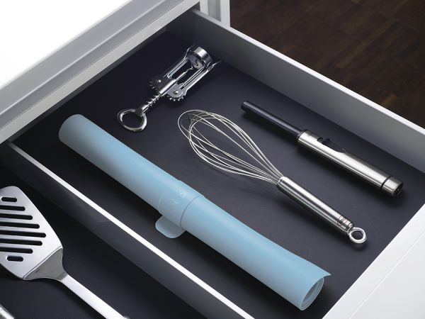 Коврик для теста Roll-up с мерными делениями голубой