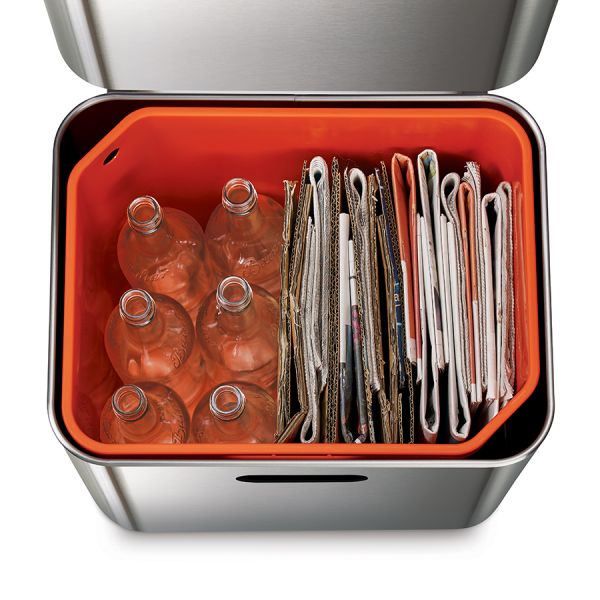 Контейнер для мусора с двумя баками Totem Max 60 л нержавеющая сталь