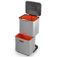 Контейнер для мусора с двумя баками Totem Max 60 л нержавеющая сталь