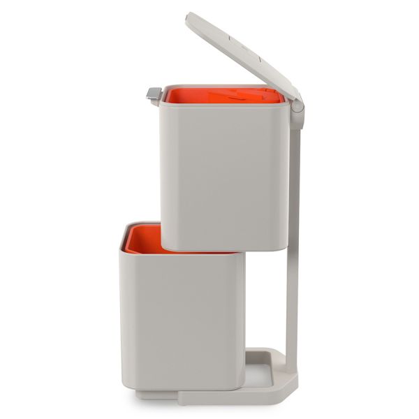Контейнер для мусора с двумя баками Totem Compact 40 л белый