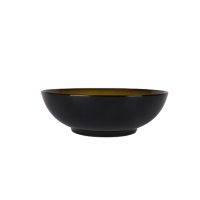 Чаша керамическая 22 см gold/black ROOMERS TABLEWARE