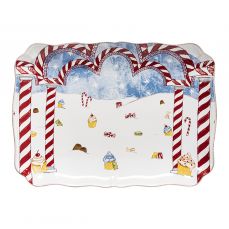 Блюдо прямоугольное 37x26 см Новый Год, керамика, Nutcracker Costa Nova TR361-00921E
