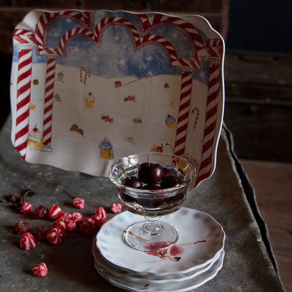 Блюдо прямоугольное 37x26 см Новый Год, керамика, Nutcracker Costa Nova TR361-00921E