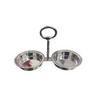 Менажница, латунь, 22х10 см, silver plated ROOMERS TABLEWARE