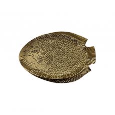Поднос рыба, латунь, 25х25 см, Antique gold ROOMERS TABLEWARE