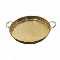 Поднос круглый, латунь, 30х30 см, Antique gold ROOMERS TABLEWARE