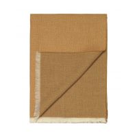 VENICE white/yellow ochre Плед 130/190 74% беби альпака 26% овечья шерсть 675 гр
