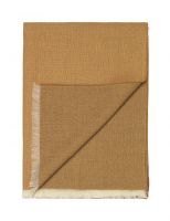 VENICE white/yellow ochre Плед 130/190 74% беби альпака 26% овечья шерсть 675 гр