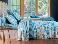 Постельное бельё WATER GARDEN bleu голубой 200х220 простынь 280х320 наволочка 50х75*2шт с