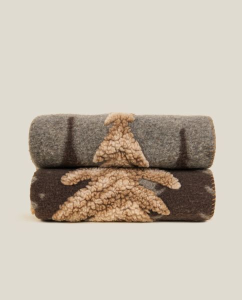 Плед BOSCO GREY 150x200 см шерсть 55% полиэстер 45%, 1070г FRATI HOME
