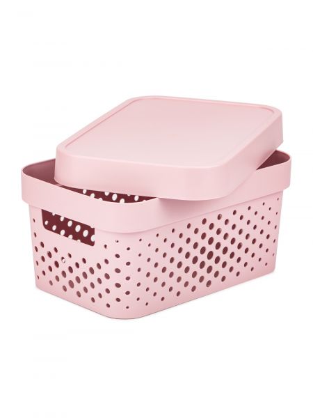 Коробка INFINITY перфорированная с крышкой 4.5л розовая CURVER