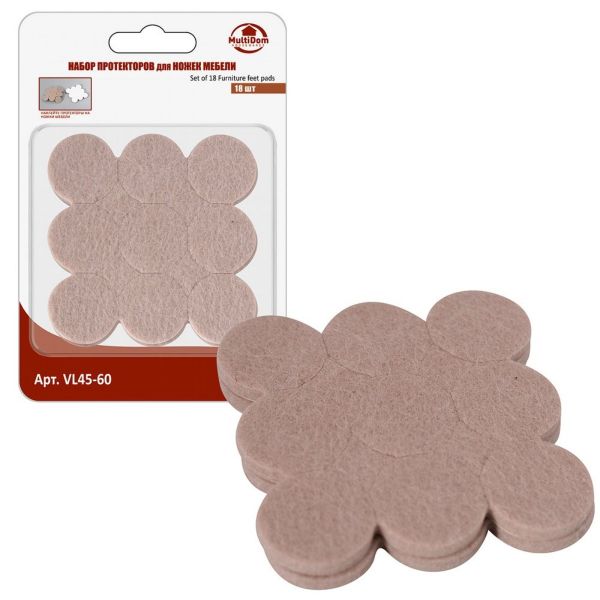 Набор протекторов для мебели 18шт МУЛЬТИДОМ