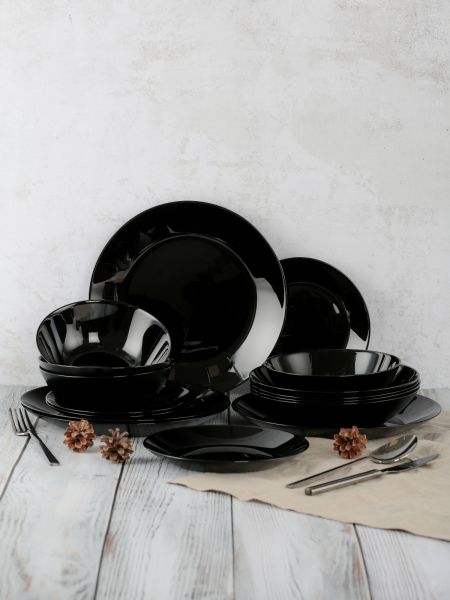Столовый набор ЛИЛИ ЧЕРНЫЙ 16 предметов LUMINARC