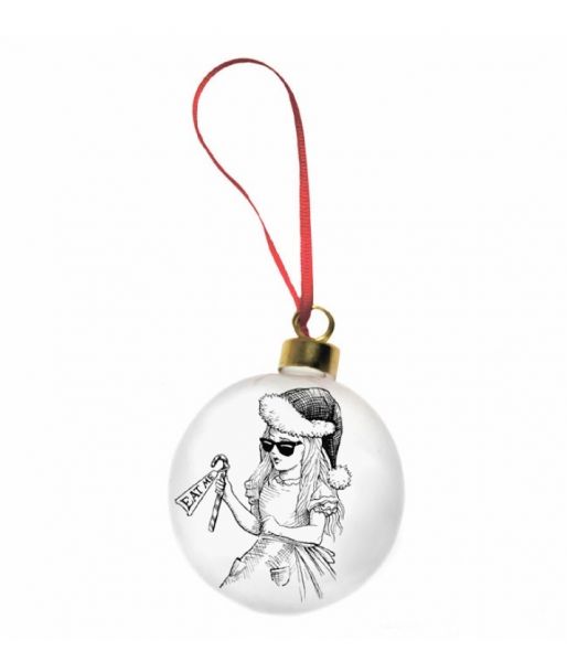 Шарик Rory Dobner ALICE WITH CANDY CANE 8 см, фарфор